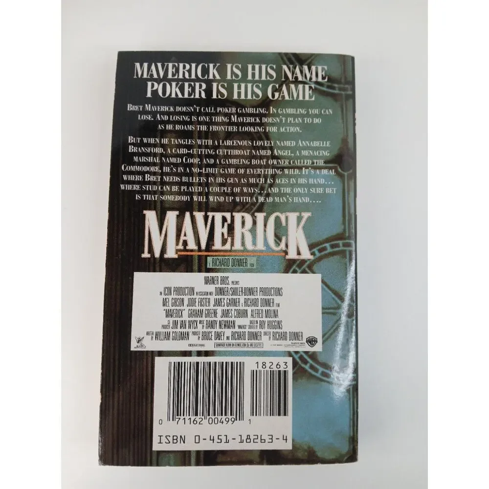 Maverick Max Allan Collins Paperback Mel Gibson Jodie Foster James Garner *